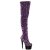 Pleaser ADORE-3020 Bota Alta Plataforma Metalizado Lila EU-36 / US-6