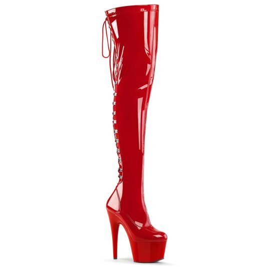 Pleaser ADORE-3063 Bota Alta Plataforma Charol Rojo EU-37 / US-7