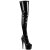 Pleaser ADORE-4000 Bota Alta Plataforma Charol Negro EU-42 / US-12
