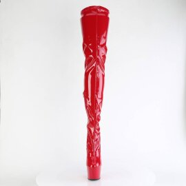 Pleaser ADORE-4000 Bota Alta Plataforma Charol Rojo EU-35 / US-5