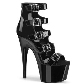 Pleaser ADORE-700-33 Botín Plataforma Charol Negro EU-38 / US-8