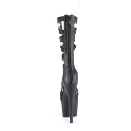 Pleaser ADORE-700-48 Botín Plataforma Cuero Sintético Negro EU-40 / US-10
