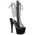 Pleaser ADORE-700-60FS Botín Plataforma Ante Sintético Negro Transparente EU-36 / US-6