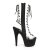 Pleaser ADORE-700-60FS Botín Plataforma Ante Sintético Negro Transparente EU-36 / US-6