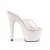 Pleaser ADORE-701HMG Zapato Abierto Plataforma Purpurina Transparente Rosa Claro EU-40 / US-10