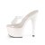 Pleaser ADORE-701LG Zapato Abierto Plataforma Purpurina Transparente Rosa Claro EU-35 / US-5