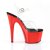 Pleaser ADORE-708 Sandalia de Tacón Plataforma Metalizado Rojo Transparente EU-44 / US-14