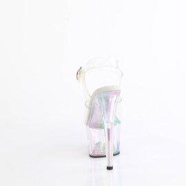 Pleaser ADORE-708HT Sandalia de Tacón Plataforma Ahumado Transparente EU-37 / US-7