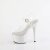 Pleaser ADORE-708LQ Sandalia de Tacón Plataforma Holo Plata Transparente EU-37 / US-7