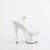 Pleaser ADORE-708LQ Sandalia de Tacón Plataforma Holo Plata Transparente EU-37 / US-7
