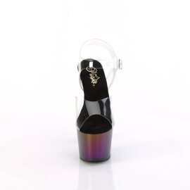 Pleaser ADORE-708MCH Sandalia de Tacón Plataforma Transparente Multicolor EU-35 / US-5