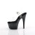 Pleaser ADORE-708SS Sandalia de Tacón Plataforma Purpurina Negro Transparente EU-41 / US-11