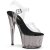 Pleaser ADORE-708T Sandalia de Tacón Plataforma Ahumado Transparente Gris EU-38 / US-8