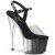 Pleaser ADORE-708T-1 Sandalia de Tacón Plataforma Ahumado Negro Transparente EU-38 / US-8