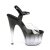 Pleaser ADORE-708T-2 Sandalia de Tacón Plataforma Ahumado Negro Transparente EU-41 / US-11