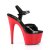 Pleaser ADORE-709 Sandalia de Tacón Plataforma Charol Rojo Negro EU-35 / US-5