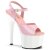 Pleaser ADORE-709 Sandalia de Tacón Plataforma Charol Rosa Claro Blanco EU-35 / US-5
