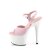 Pleaser ADORE-709 Sandalia de Tacón Plataforma Charol Rosa Claro Blanco EU-35 / US-5