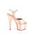 Pleaser ADORE-709HM Sandalia de Tacón Plataforma Holo Metalizado Oro Rosado Claro EU-35 / US-5