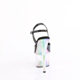 Pleaser ADORE-709HT Sandalia de Tacón Plataforma Holo Negro Transparente EU-35 / US-5