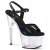 Pleaser ADORE-709HT Sandalia de Tacón Plataforma Holo Negro Transparente EU-35 / US-5