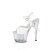 Pleaser ADORE-709HT Sandalia de Tacón Plataforma Holo Blanco Transparente EU-36 / US-6