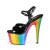Pleaser ADORE-709RC Sandalia de Tacón Plataforma Charol Negro Multicolor EU-41 / US-11