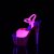 Pleaser ADORE-709UVT Sandalia de Tacón Plataforma Rosa Claro Neón EU-36 / US-6