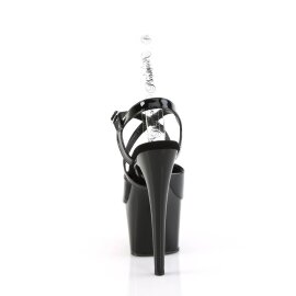Pleaser ADORE-724 Sandalia de Tacón Plataforma Charol Negro EU-35 / US-5
