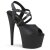 Pleaser ADORE-724 Sandalia de Tacón Plataforma Cuero Sintético Negro EU-41 / US-11