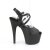Pleaser ADORE-724 Sandalia de Tacón Plataforma Cuero Sintético Negro EU-41 / US-11