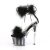 Pleaser ADORE-724F Sandalia de Tacón Plataforma Negro Transparente EU-40 / US-10