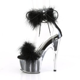 Pleaser ADORE-724F Sandalia de Tacón Plataforma Negro Transparente EU-41 / US-11