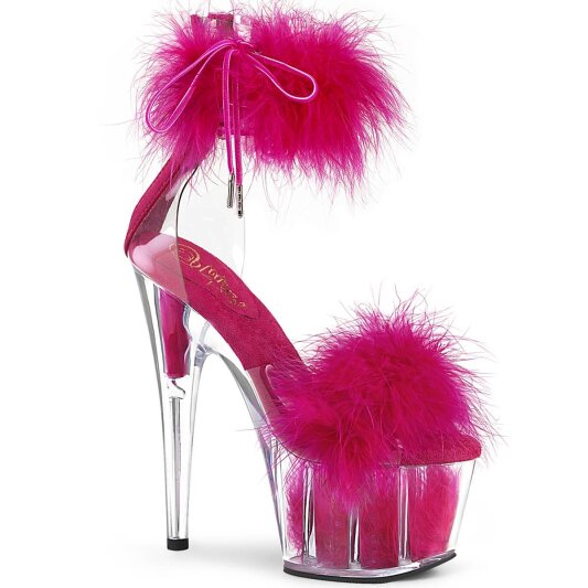 Pleaser ADORE-724F Sandalia de Tacón Plataforma Transparente Rosa EU-35 / US-5