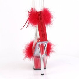 Pleaser ADORE-724F Sandalia de Tacón Plataforma Rojo Transparente EU-35 / US-5
