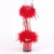 Pleaser ADORE-724F Sandalia de Tacón Plataforma Rojo Transparente EU-35 / US-5