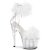 Pleaser ADORE-724F Sandalia de Tacón Plataforma Blanco Transparente EU-37 / US-7