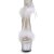 Pleaser ADORE-724F Sandalia de Tacón Plataforma Blanco Transparente EU-37 / US-7