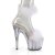 Pleaser ADORE-724F Sandalia de Tacón Plataforma Blanco Transparente EU-38 / US-8