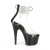 Pleaser ADORE-724RS Sandalia de Tacón Plataforma Metalizado Negro Transparente EU-35 / US-5