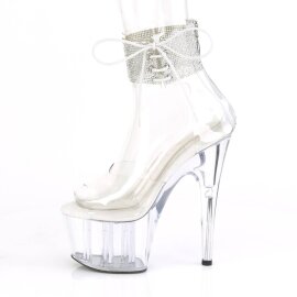 Pleaser ADORE-724RS Sandalia de Tacón Plataforma Metalizado Transparente EU-36 / US-6