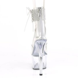 Pleaser ADORE-724RS Sandalia de Tacón Plataforma Metalizado Transparente EU-36 / US-6