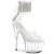 Pleaser ADORE-724RS Sandalia de Tacón Plataforma Metalizado Transparente EU-36 / US-6