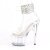 Pleaser ADORE-724RS Sandalia de Tacón Plataforma Metalizado Transparente EU-37 / US-7