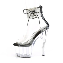 Pleaser ADORE-724RS Sandalia de Tacón Plataforma Metalizado Transparente EU-38 / US-8