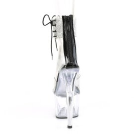 Pleaser ADORE-724RS Sandalia de Tacón Plataforma Metalizado Transparente EU-38 / US-8