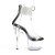 Pleaser ADORE-724RS Sandalia de Tacón Plataforma Metalizado Transparente EU-38 / US-8