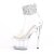 Pleaser ADORE-724RS-02 Sandalia de Tacón Plataforma Metalizado Transparente EU-35 / US-5