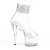 Pleaser ADORE-724RS-02 Sandalia de Tacón Plataforma Metalizado Transparente EU-35 / US-5