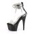 Pleaser ADORE-727RS Sandalia de Tacón Plataforma Metalizado Negro Transparente EU-41 / US-11